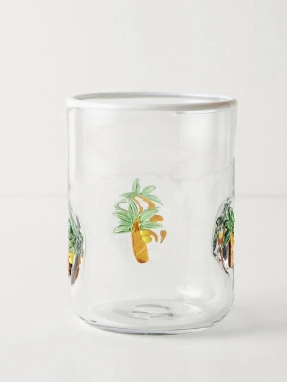 Anthropologie Bonita Palm Tree Juice Glass NEW